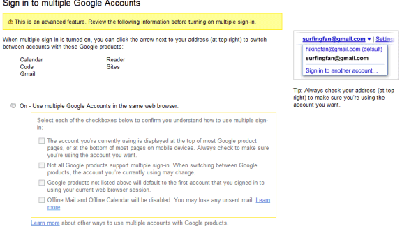 Przełączanie kont Google już możliwe 1