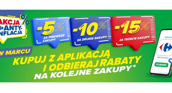 Carrefour z kolejną odsłoną "Akcji Antyinflacja" w aplikacji mobilnej