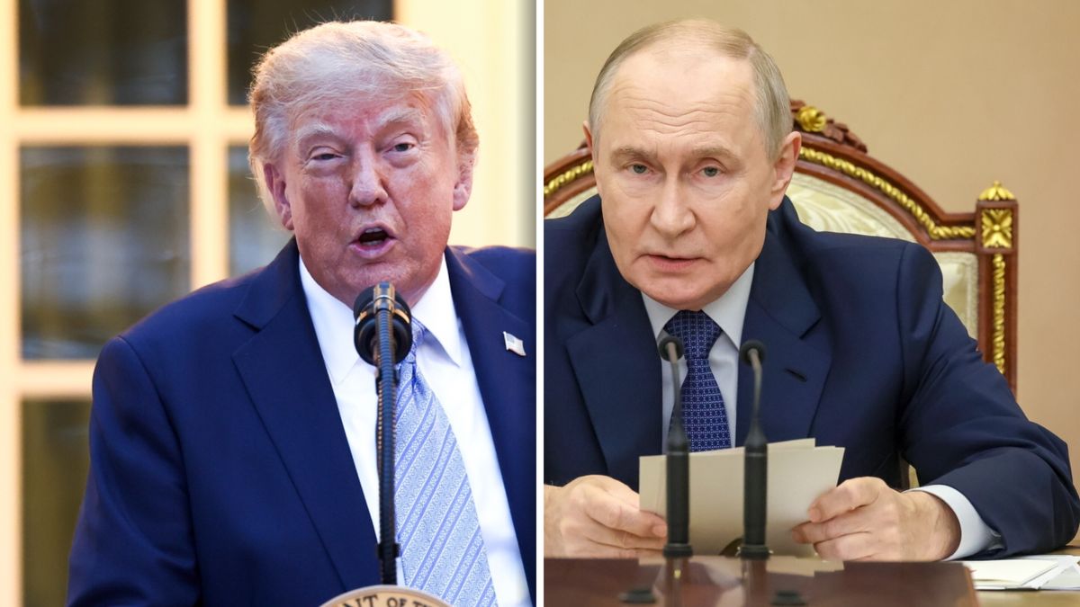 Donald Trump (L) oraz Władimir Putin (P)