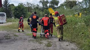 Gołków: Mężczyzna spadł z wysokości. Na pomoc ruszyli strażacy, ratownicy i załoga LPR