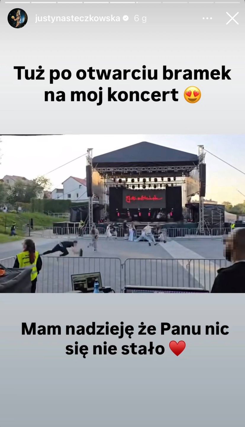 Dantejskie sceny przed koncertem Justyny Steczkowskiej