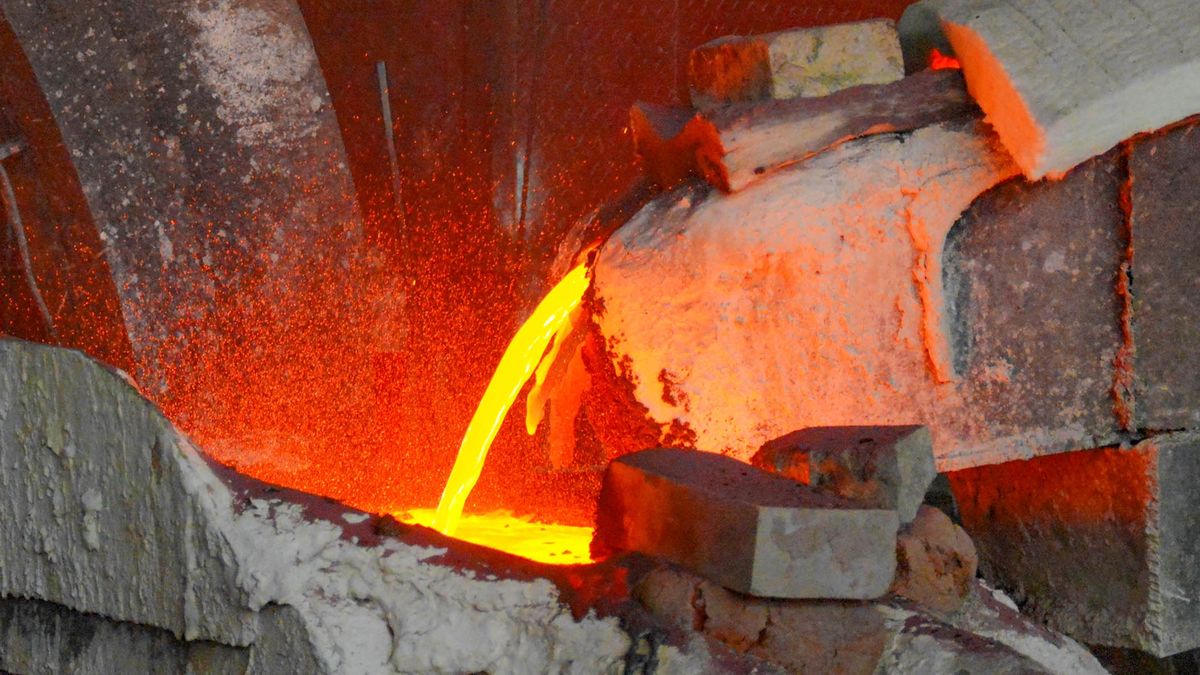 Copper raw materials in the workshop gradually melt into molten copper in Anqing City, Anhui Province, China, on July 11, 2025. (Photo by Costfoto/NurPhoto via Getty Images)