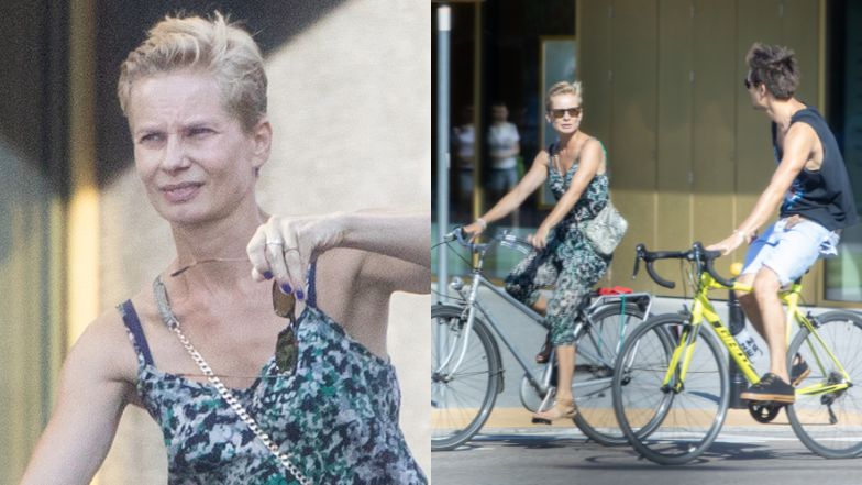 Magdalena Cielecka i Bartosz Gelner przyłapani podczas rowerowej przejażdżki