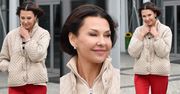 Anna Popek i jej GŁADKA TWARZ opuszczają studio TVP, próbując posyłać uśmiechy (ZDJĘCIA)