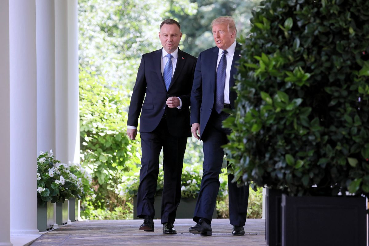 Andrzej Duda i Donald Trump podczas spotkania w 2020 roku