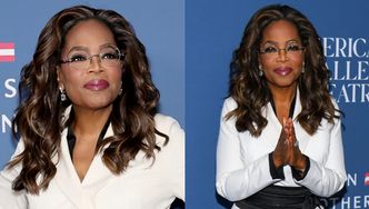 Odchudzona Oprah Winfrey chwali się nową sylwetką na balu w Nowym Jorku. Gwiazda podkreśliła szczupłą talię paskiem
