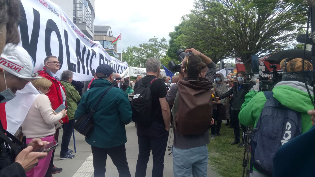 Warszawa. Protest pod ambasadą Białorusi