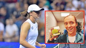 Iga Świątek otrzymała upominek od organizatorów US Open. To małe pudełeczko