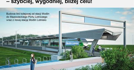 Pociągiem na lotnisko w Modlinie – jest przetarg na budowę połączenia kolejowego