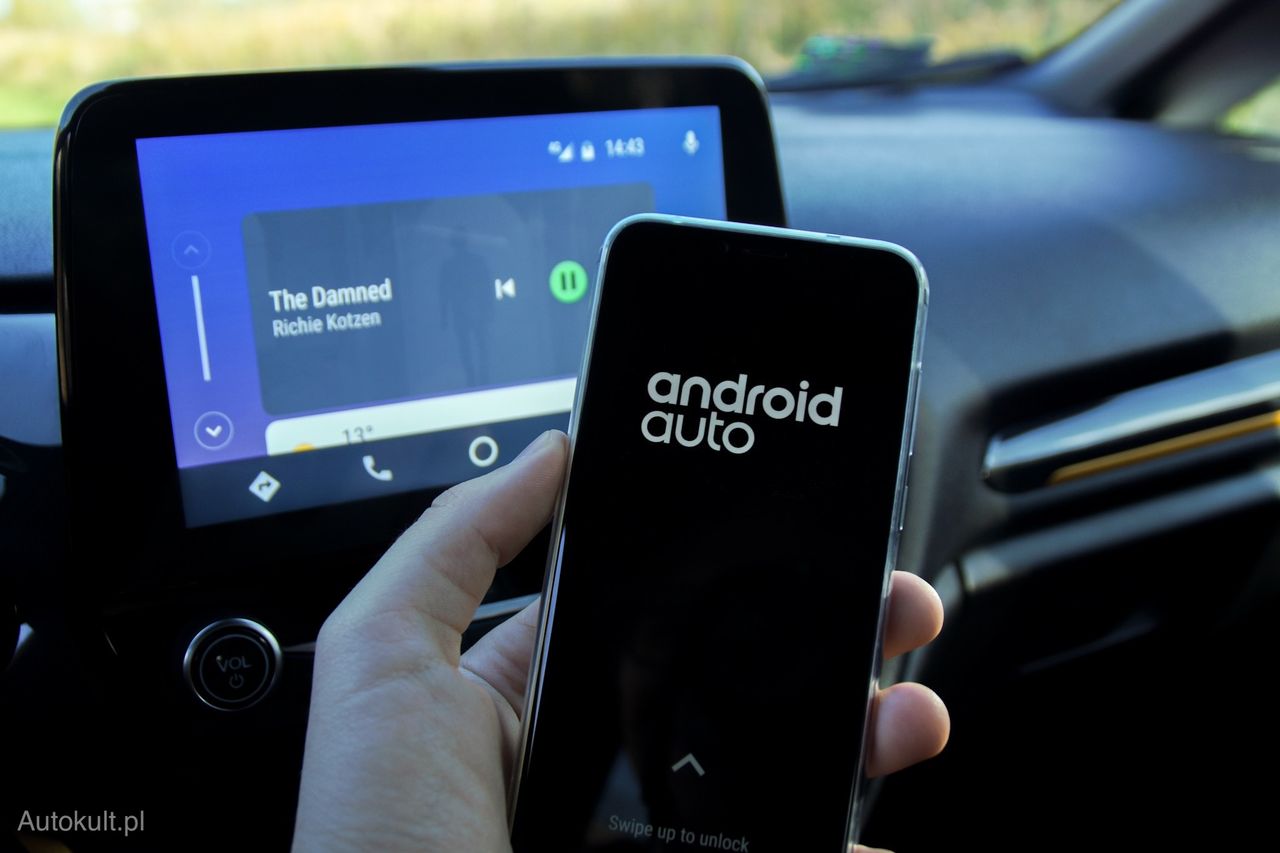 Telefon podłączony do Android Auto