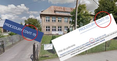 "COVIT-19"? Czytelniczka zażenowana. Zdjęcie strony internetowej szkoły
