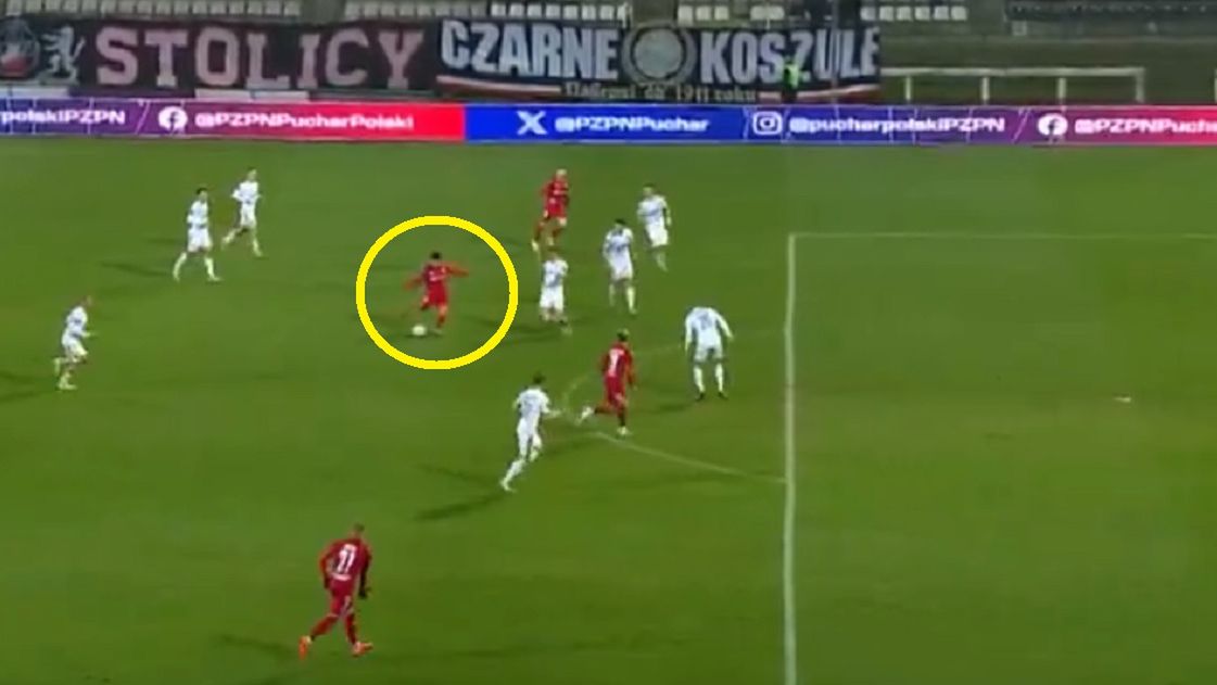 Screen / TVP Sport / Na zdjęciu: Frederico Duarte strzelił pięknego gola w Warszawie