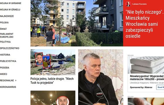 W tych serwisach szukamy informacji o powodzi. WP i Onet na czele, wysoko witryny o Wrocławiu