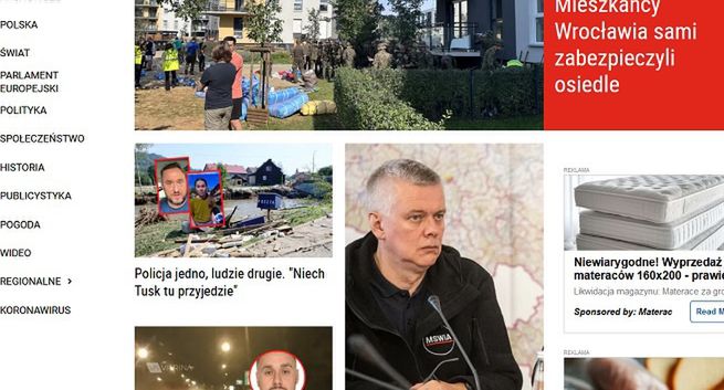 W tych serwisach szukamy informacji o powodzi. WP i Onet na czele, wysoko witryny o Wrocławiu