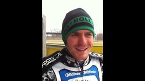 Martin Vaculik pozdrawia kibiców z Gorican (marzec 2013)