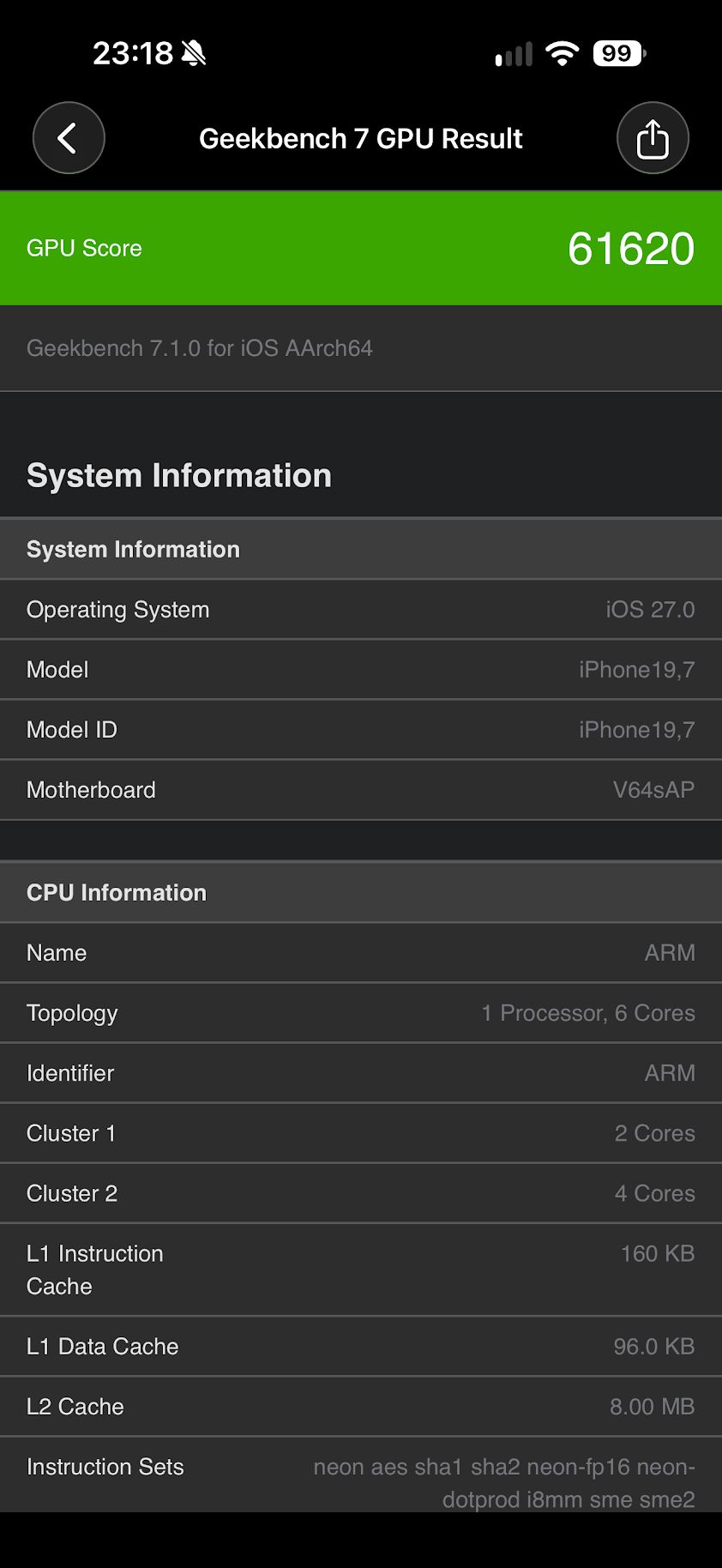 iPhone 18 Pro Max w benchmarkach