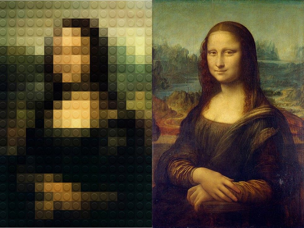 Kopia z LEGO i oryginał - Leonardo da Vinci, Mona Lisa