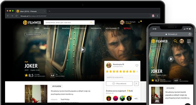 Filmweb zwiększył wpływy. Ponad 5 mln zł dla właścicieli