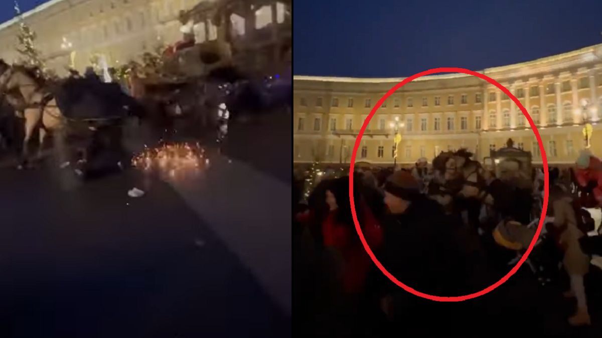 Koń wjechał w tłum ludzi 