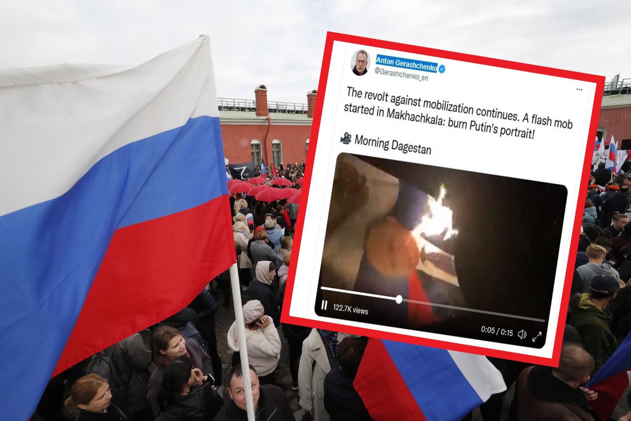 To się dzieje w Rosji. Spalili portret Putina