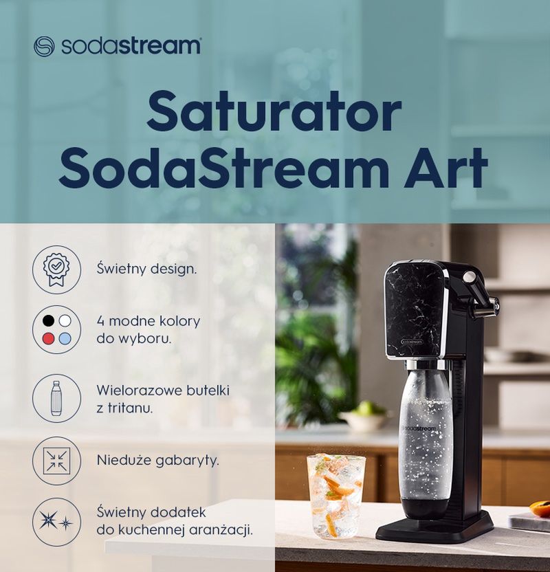 Saturator SodaStream Art - infografika.