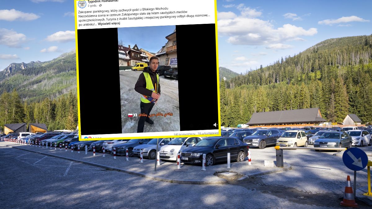 Nagranie z zakopiańskiego parkingu podbija sieć