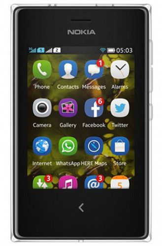 Nokia Asha 503 jest niewielkim modelem telefonu