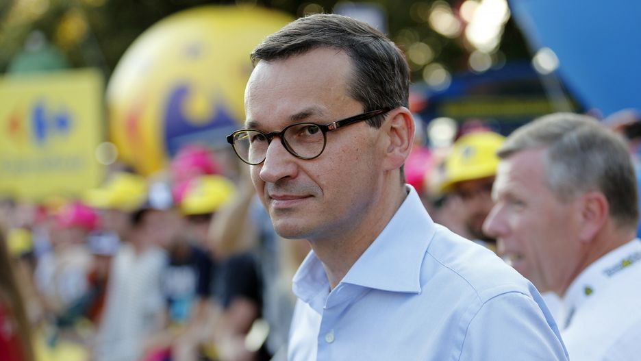 75. Tour de Pologne04.08.2015 Krakow 75. Tour de Pologne . Finisz pierwszego etapu . N/z premier Mateusz Morawiecki Fot. Jacek Labedzki/REPORTERJacek Labedzki/REPORTER