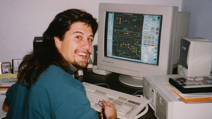 John Romero pracujący nad Doomem / fot. Facebook