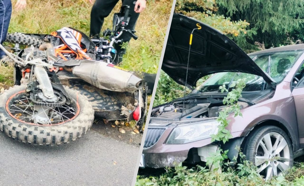 Gorzów: Zderzenie motocyklisty ze skodą. Trwa walka o życie mężczyzny