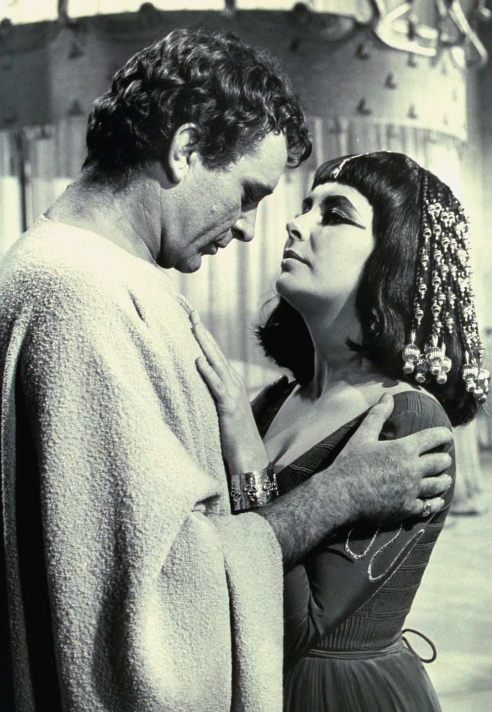 Burton i Taylor na planie "Kleopatry"