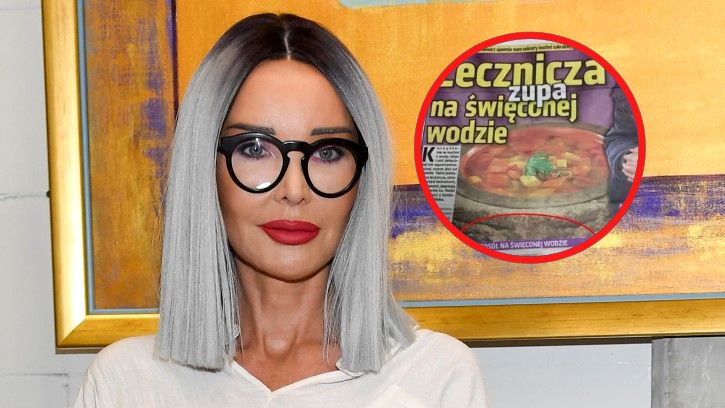 Ewa Minge załamuje ręce nad tekstem z tabloidu o zupie z wody święconej 