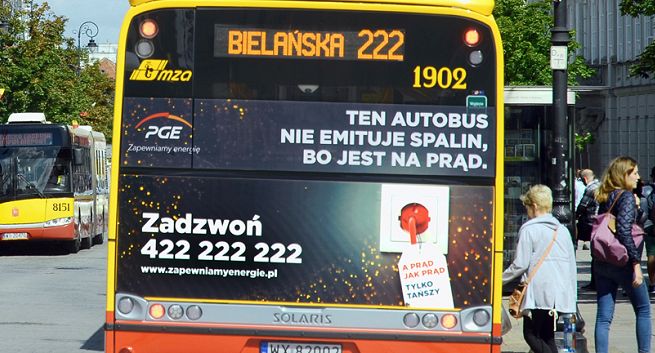AMS z nośnikami na elektrycznych autobusach