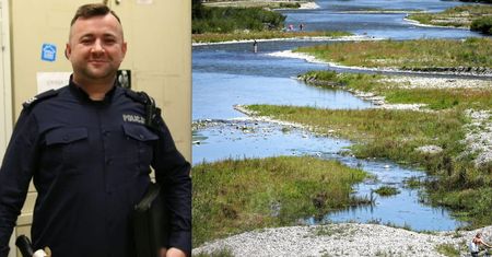 Policjant uratował dwóch tonących nastolatków