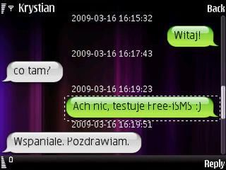 Free-iSMS - świetny menedżer SMS-ów dla Symbiana