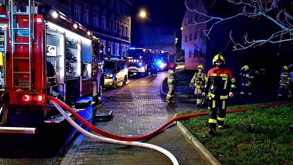 Jawor. Tragiczny pożar w bloku. Jedna osoba nie żyje