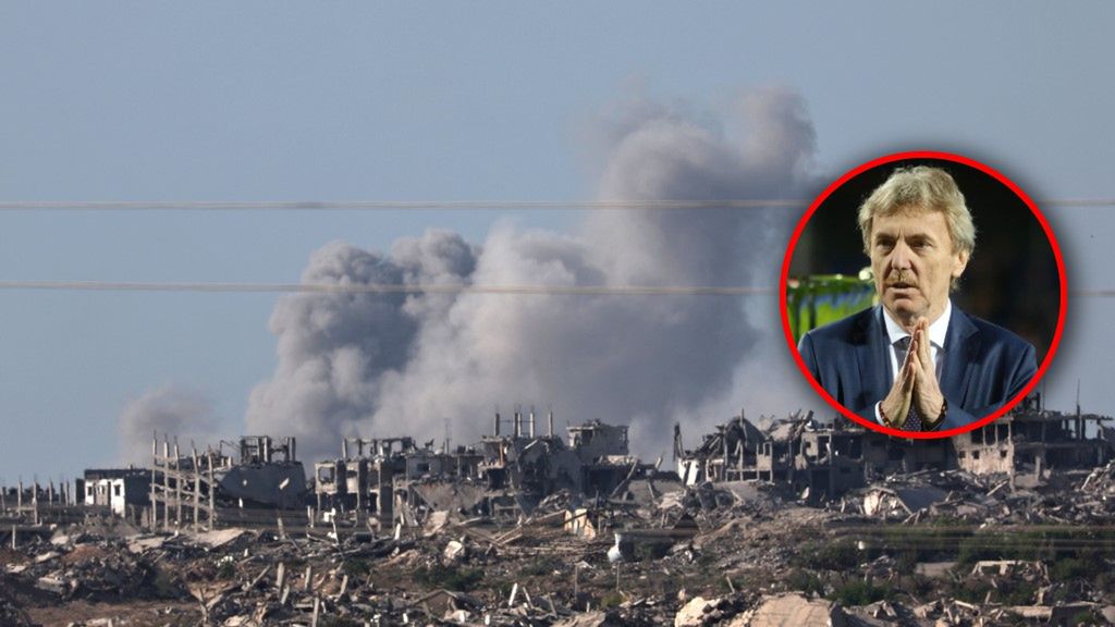 PAP/EPA / ATEF SAFADI/PAP/EPA / Mateusz Czarnecki, WP SportoweFakty / Strefa Gazy po kolejnym ataku Izraela, w kółku Zbigniew Boniek