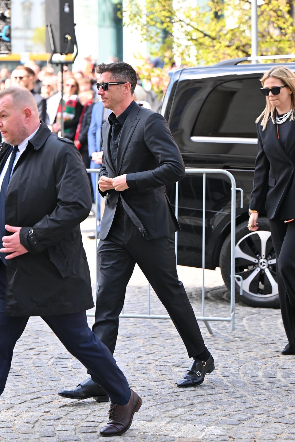 Robert Lewandowski na pogrzebie Jacka Magiery 