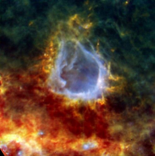 Herschel pokazuje przyszłą gwiazdę