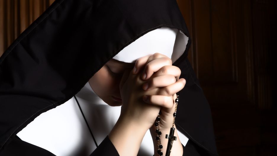Fine art portrait of a novice nun in deep prayer with rosary
Anneke Schram
portrait, nun, woman, catholic, religion, veil, habit, novice, young, praying, church, prayer, belief, religious, faith, sister, christian, caucasian, black, monastery, beautiful, blessing, veil, chapel, christianity, worship, spiritual, vintage, person, people, rosary, devotion, vows, nuns, female, sacred, Benedictine, carmelite, robe, convent, serenity, Roman Catholic, holy, monastic, kneeling, darkness