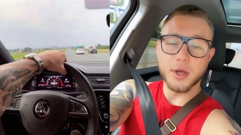 Mądry inaczej raper Kubańczyk nagrywa jak pędzi 230km/h autem z wypożyczalni