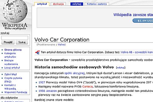 Rasiści z Volvo usunięci z Wikipedii