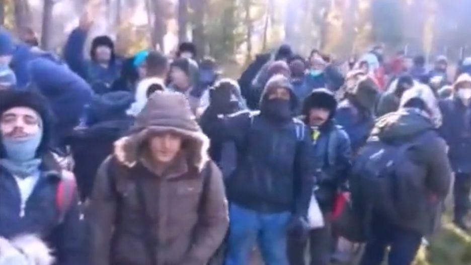 Kryzys migracyjny. Straż Graniczna pokazała nowe nagranie. "Germany, Germany"