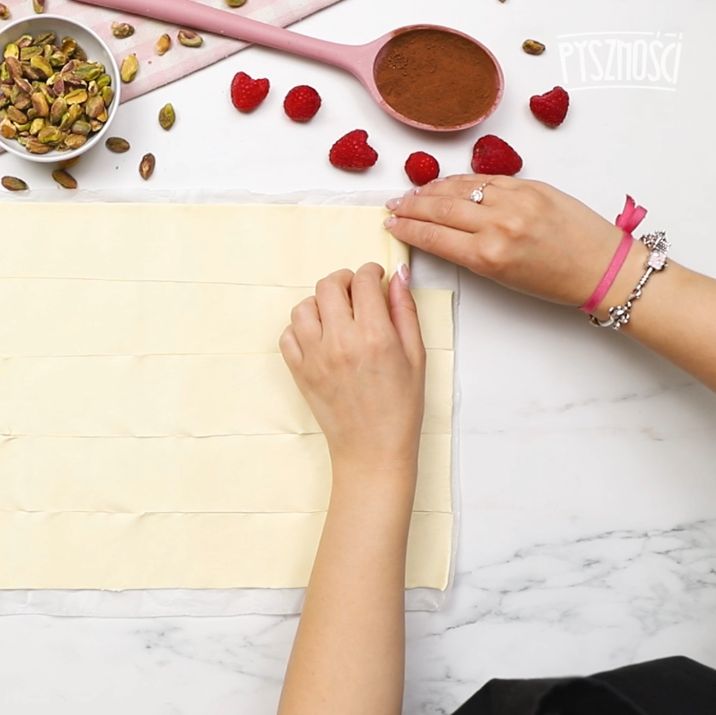 The puff pastry should be rolled.
