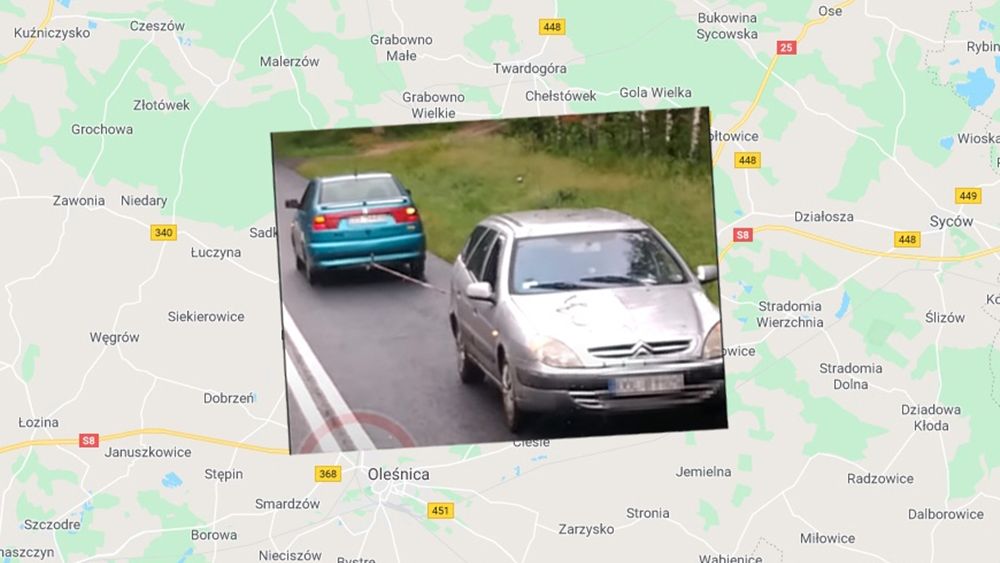 Tak to wyglądało na trasie z Oleśnicy do Twardogóry