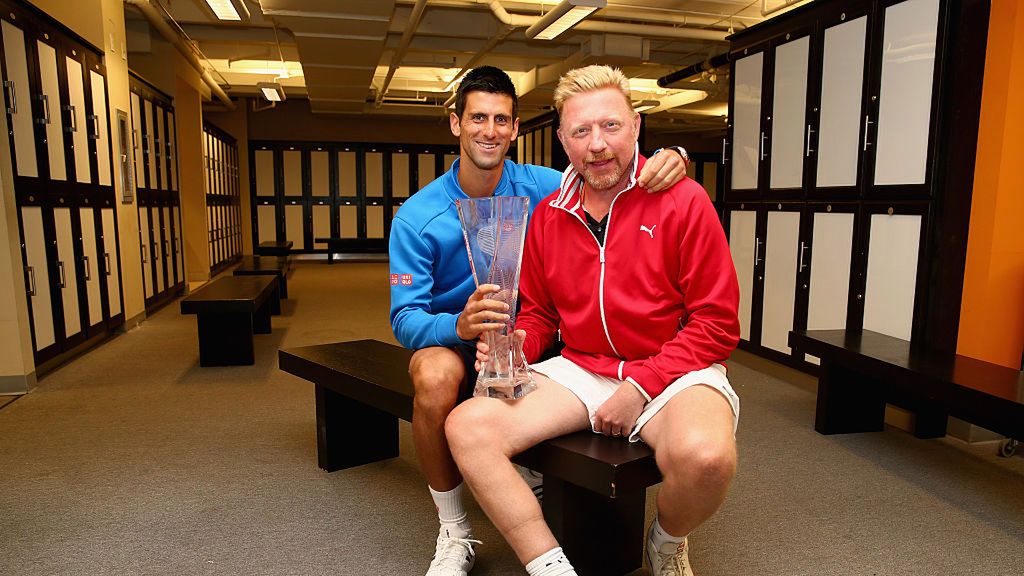 Na zdjęciu od lewej: Novak Djoković i Boris Becker