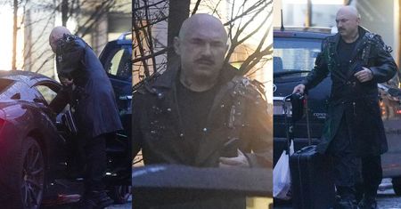 Patryk Vega w stroju niczym z "Mad Maxa" wozi się ferrari za DWA MILIONY złotych (ZDJĘCIA)