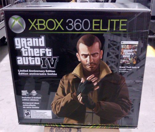 Zestaw Xbox 360 Elite z GTA IV, niestety nie u nas