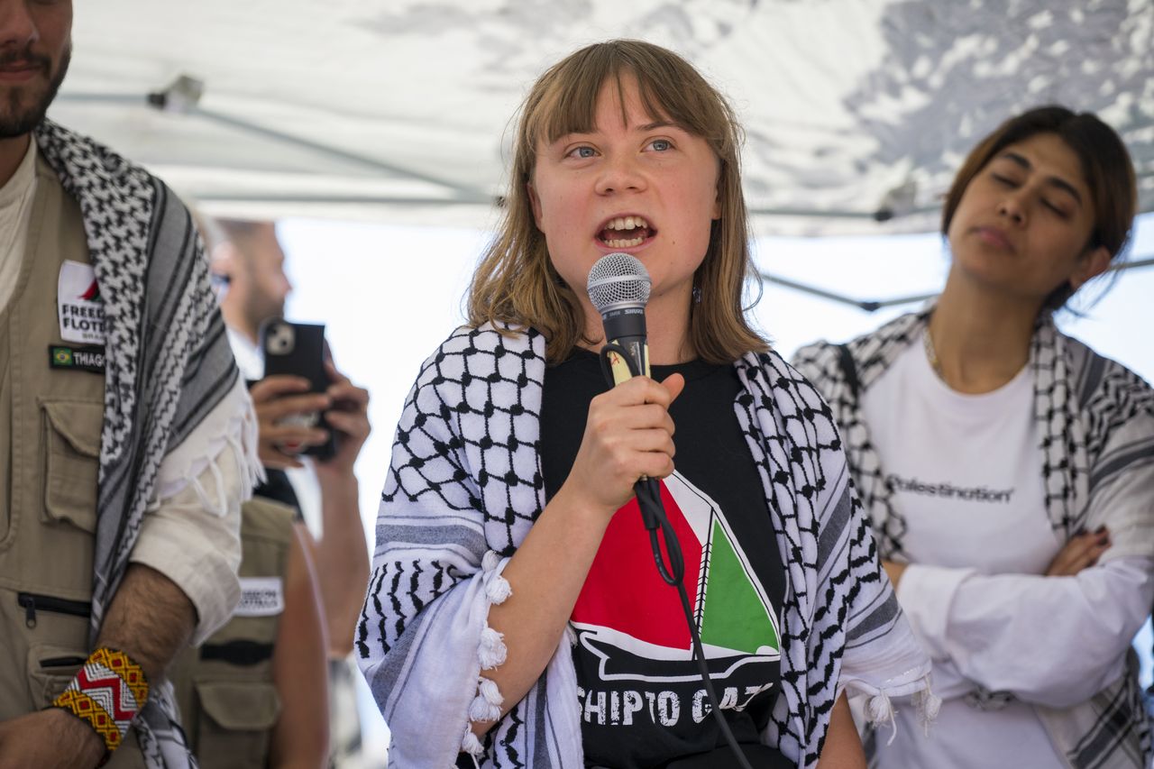 Greta Thunberg bricht mit Aktivisten- Flotte nach Gaza auf