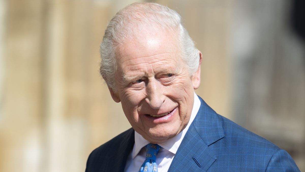 WINDSOR, ENGLAND - APRIL 20: King Charles III attends the Easter service at St George's Chapel on April 20, 2025 in Windsor, England. (Photo by Samir Hussein/WireImage)